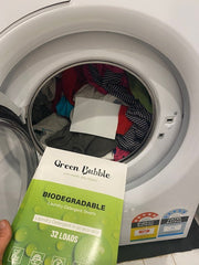 Standard laundry Detergent Sheet - Green Bubble