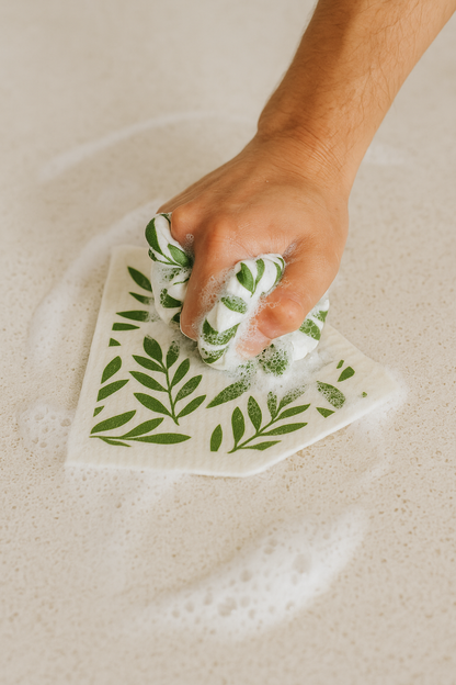 Reusable Swedish Cellulose Sponge Cloths - Olive Grove