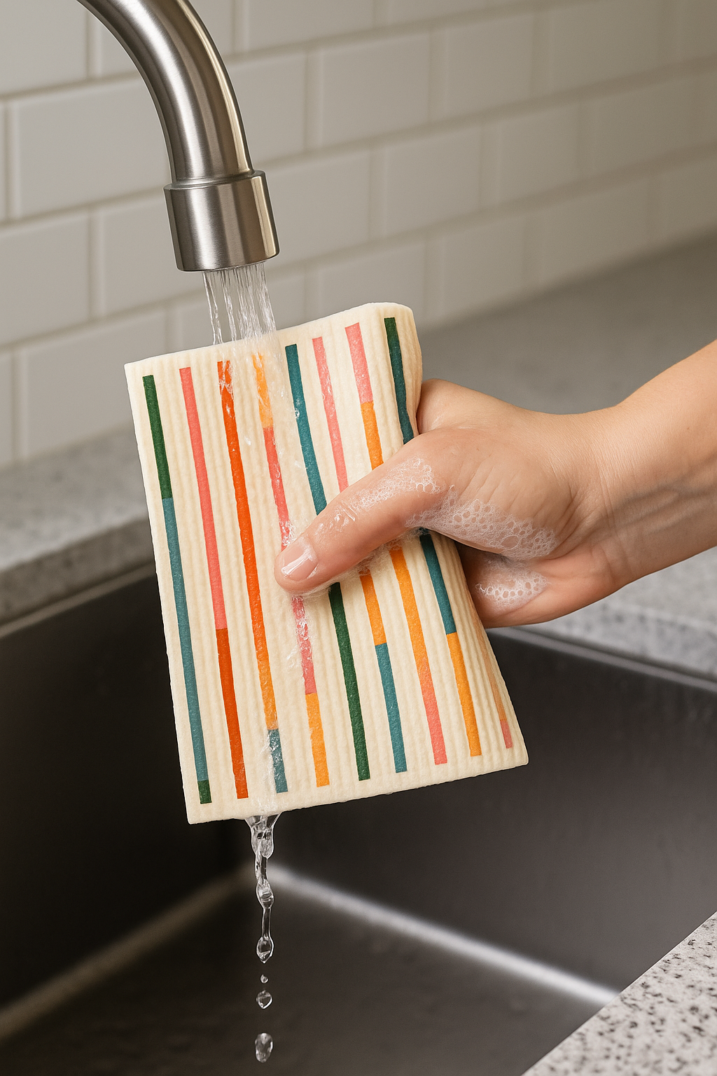 Reusable Swedish Cellulose Sponge Cloths - Tropical Lines